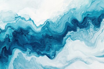 Obraz premium A flowing ocean wave-inspired abstract background with shades of blue and white. 