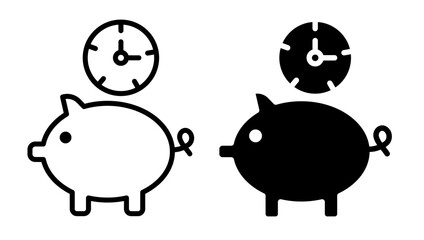 Save time icons pack. vector illustrations designs