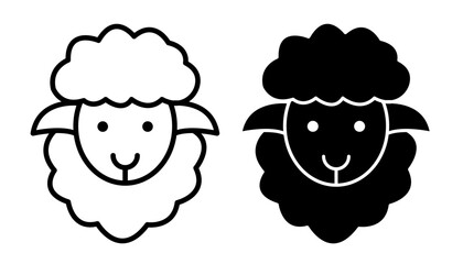 Sheep icons pack. vector illustrations designs