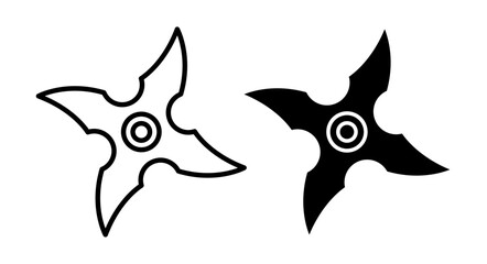 Shuriken icons pack. vector illustrations designs