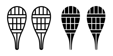 Snowshoes icons pack. vector illustrations designs