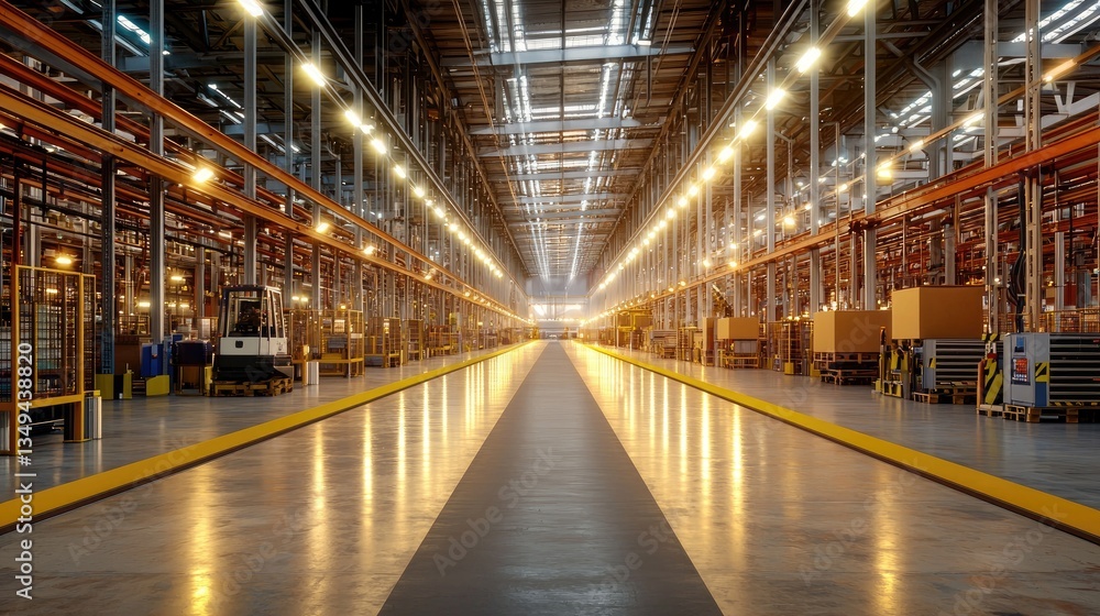Poster ai-powered blockchain tracking system in a factory setting, enhancing chinese supply chain efficienc