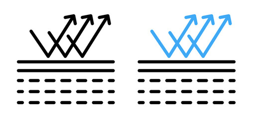 Wrinkles face reflection icons pack. vector illustrations designs