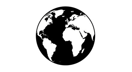 Isolated World Globe: Africa and Europe Centered