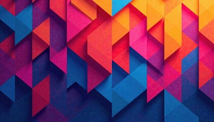 Obraz premium Abstract geometric shapes in vibrant color, endlessly repeating , geometric, color, simple