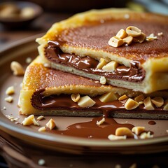 Martabak Manis Indonesian Thick Sweet Pancake with Chocolate and Cheese – Popular Street Food Dessert