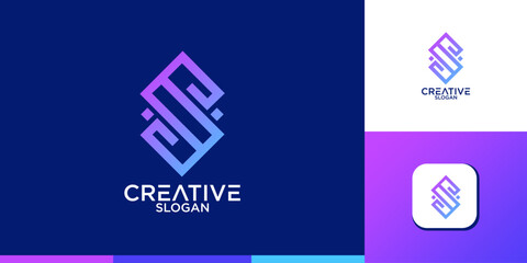 Letter S logo icon design template elements
