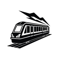  electric train on a white background