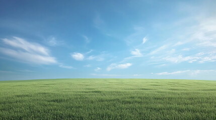 Fototapeta premium wheat field with blue sky 