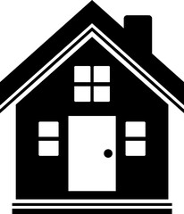 Home Icon Silhouette Vector  House, Real Estate, Minimalist Symbol