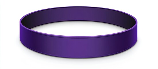 A single purple wristband is displayed against a white background