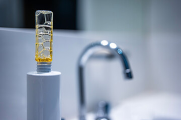 Bubbles inside a plastic bottle. Drops inside a plastic bottle. 03-19-2025