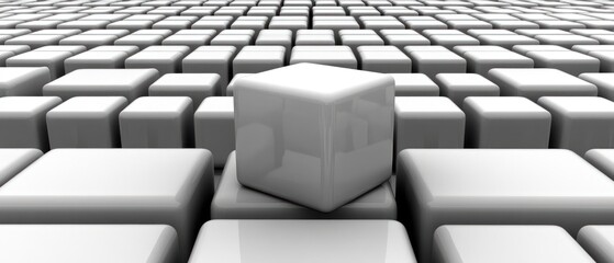 Obraz premium A three dimensional view of white cubes in a repeating pattern