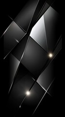 Abstract graphic of sharp geometric shapes in shades of grey