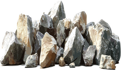 Pile of stones, scattered rocks, gravel texture, transparent PNG, stone ground surface, pebbles scattered, nature stones, rocky earth, outdoor gravel, rock fragments, natural texture
