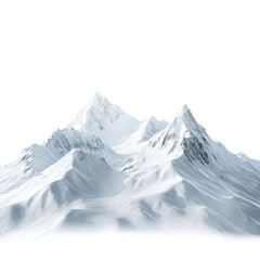 Majestic Snowy Mountain Range Winter Wonderland Peaks Landscape Scene