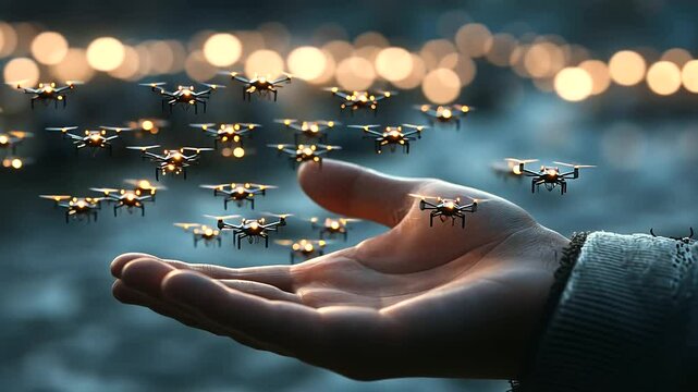 Deploying Micro-Drones from a Desert Base at Night