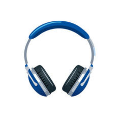 blue headphones isolated vector icon design