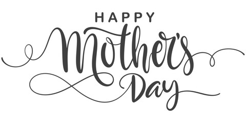 Happy Mothers Day lettering . Handmade calligraphy vector illustration. Mother's day card