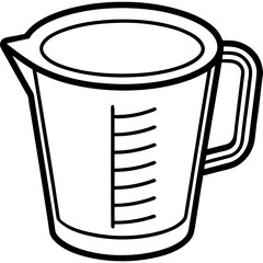 Precision Measuring Cup Line Art Design