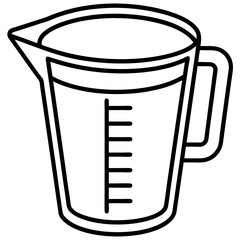 Precision Measuring Cup Line Art Design