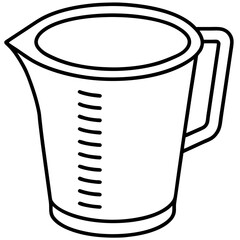Precision Measuring Cup Line Art Design