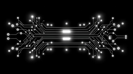 Abstract glowing circuit board design; technology background; digital concept