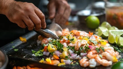 Shrimp Ceviche Preparation: A Culinary Masterpiece