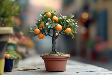 Potted Miniature Orange Tree