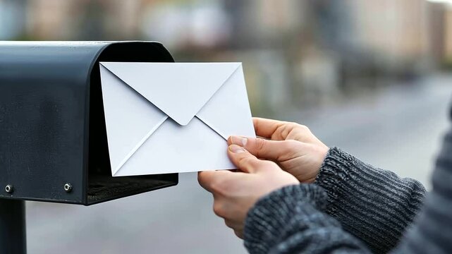 Expecting a Letter: Close-Up of a Person Looking at an Empty Mailbox