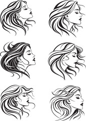 Elegant Black and White Female Portraits