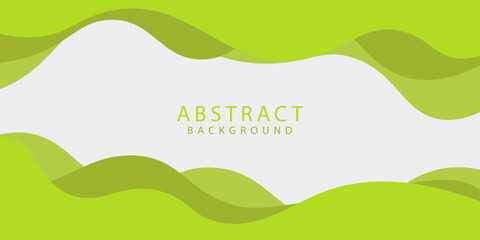 Obraz premium Abstract Green Waves Geometric Frame Background