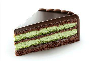 milk chocolate and green tea cake