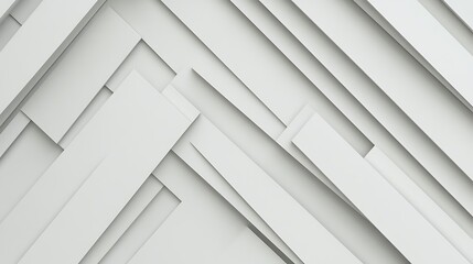 Abstract White Geometric Shapes Interlocking Design