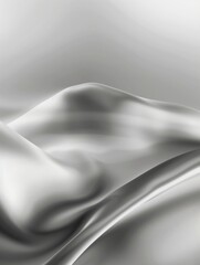 Obraz premium The delicate silver silk background reflects soft light, enhancing its rich texture and luxurious appearance