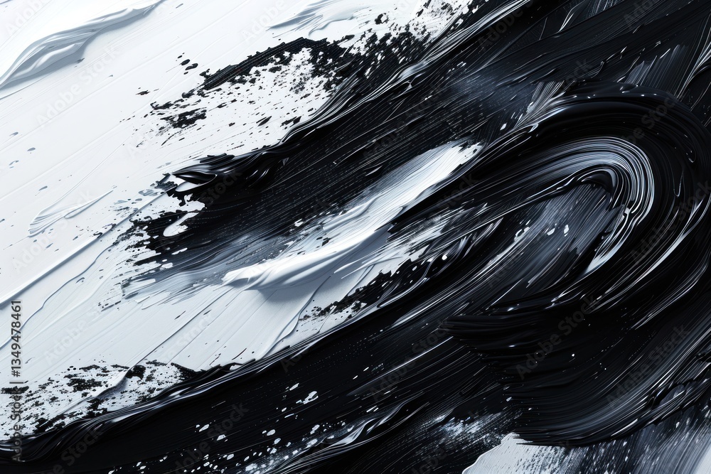 Aufkleber a single large brushstroke flows across a textured canvas, showcasing bold lines and rich edges unde