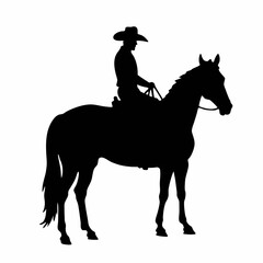 Naklejka premium Silhouette vector illustration of a galloping horse