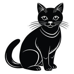 Elegant Black Cat Silhouette