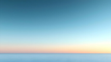 Vast Empty Horizon at Sunrise or Sunset