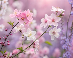 Fototapeta premium pink flowers in the garden, purrple flowers in the garden, bouquet of flowers, pink cherry blossom in spring,pink cherry blossom in spring, pink and white chrysanthemum isolated background. 