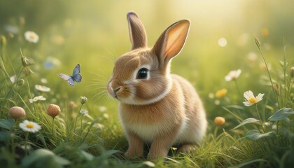 Fototapeta premium rabbit in the grass