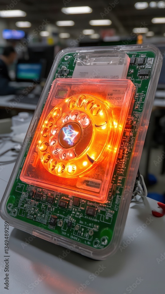 Poster illuminated circuit board with central light display