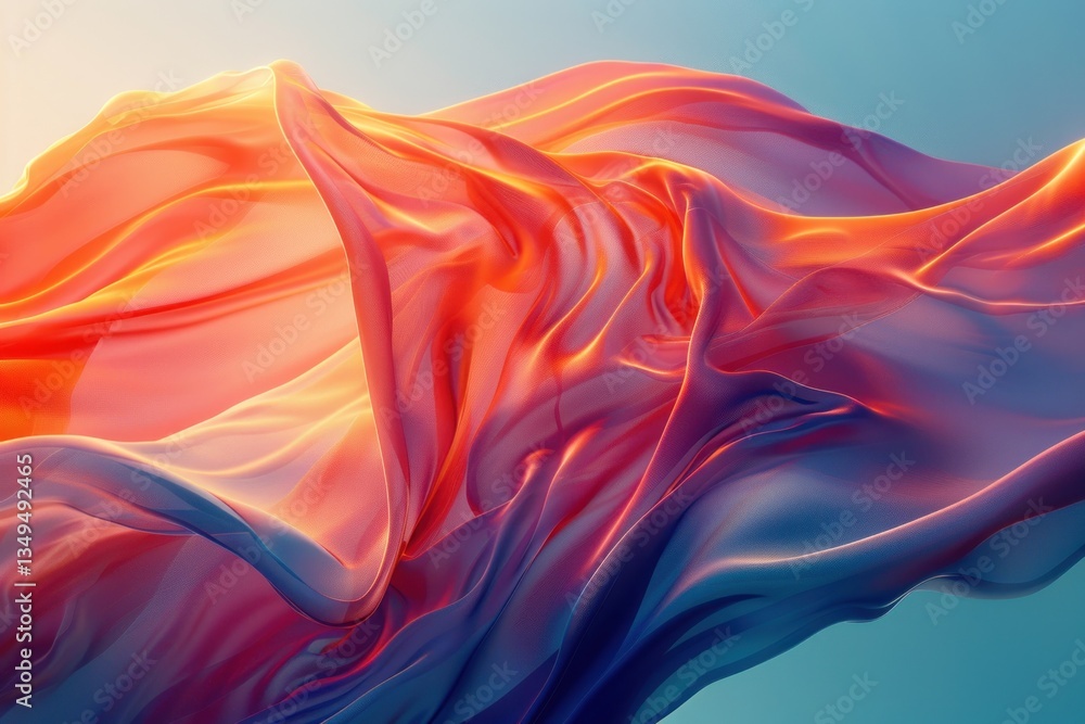 Poster wet-look silk glimmers in soft light, showcasing its ultra-smooth texture and avant-garde design