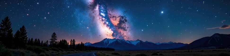 Starry night in Philipsburg Montana with Milky Way, Milky Way, astrology, astronomy