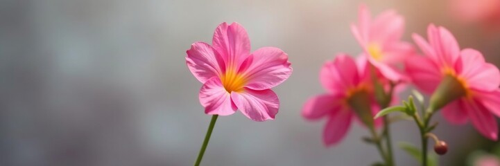Fototapeta premium Single stem of a long and thin colored flower, pretty, stem