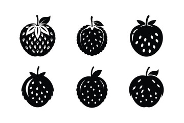 Soursop &ndash; Annona muricata silhouette vector illustration