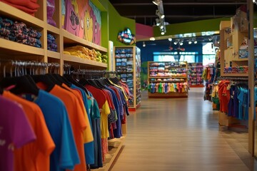 Colorful Clothing Store Interior