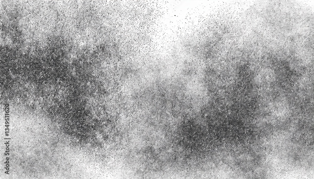 Aufkleber distressed halftone grunge texture with noise pattern, abstract black and white overlay for vintage 