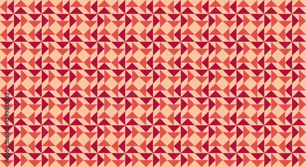 Poster vector seamless mosaic pattern. geometry pattern with solid color. suitable for backgrounds, gift wr