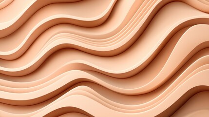 Obraz premium Abstract 3D wavy beige background